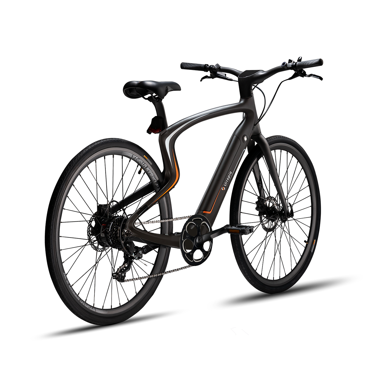 URTOPIA Leichtes Wh, E-Bike Shimano-Schaltung und Citybike 352.8 Large mit (Laufradgröße: Smart Sirius) Akku Zoll, Carbon abnehmbarem 7-Gang 29 Unisex-Rad