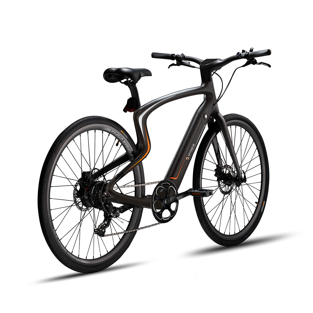 29 Shimano-Schaltung Akku (Laufradgröße: 352.8 E-Bike mit Zoll, URTOPIA Smart Wh, abnehmbarem Leichtes Large Sirius) und Citybike Unisex-Rad, 7-Gang Carbon