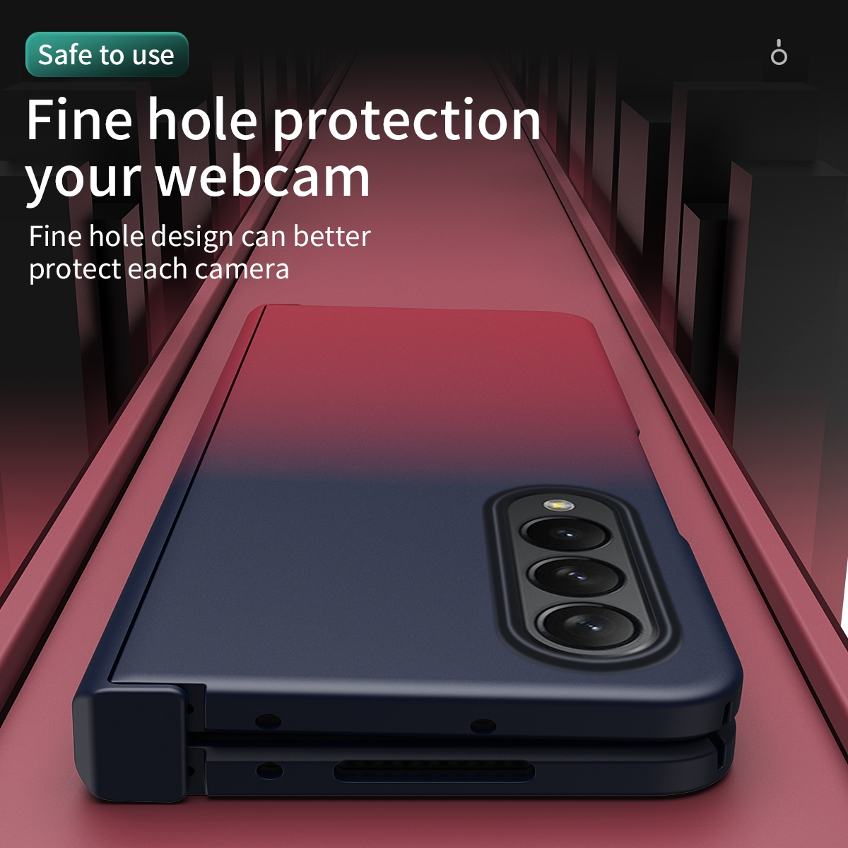 WIGENTO Color 360 Grad Galaxy 5G, Full Cover, Z Kunststoff Effect Rot Samsung, Fold4 Hülle