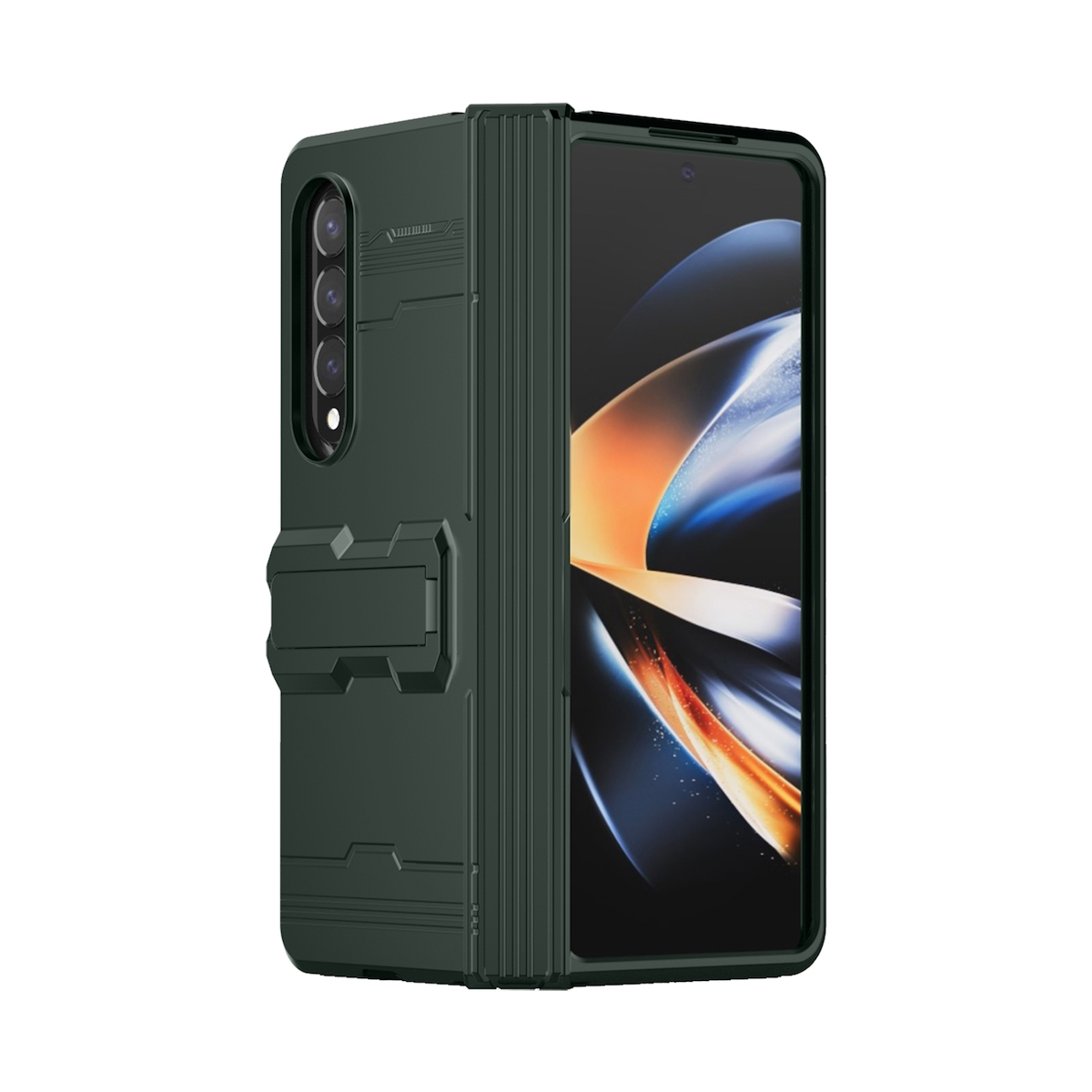 WIGENTO Allrounder Schutzhülle Galaxy mit Fold4, gegen Grün Stürze extra Bookcover, Halterung, Z Samsung