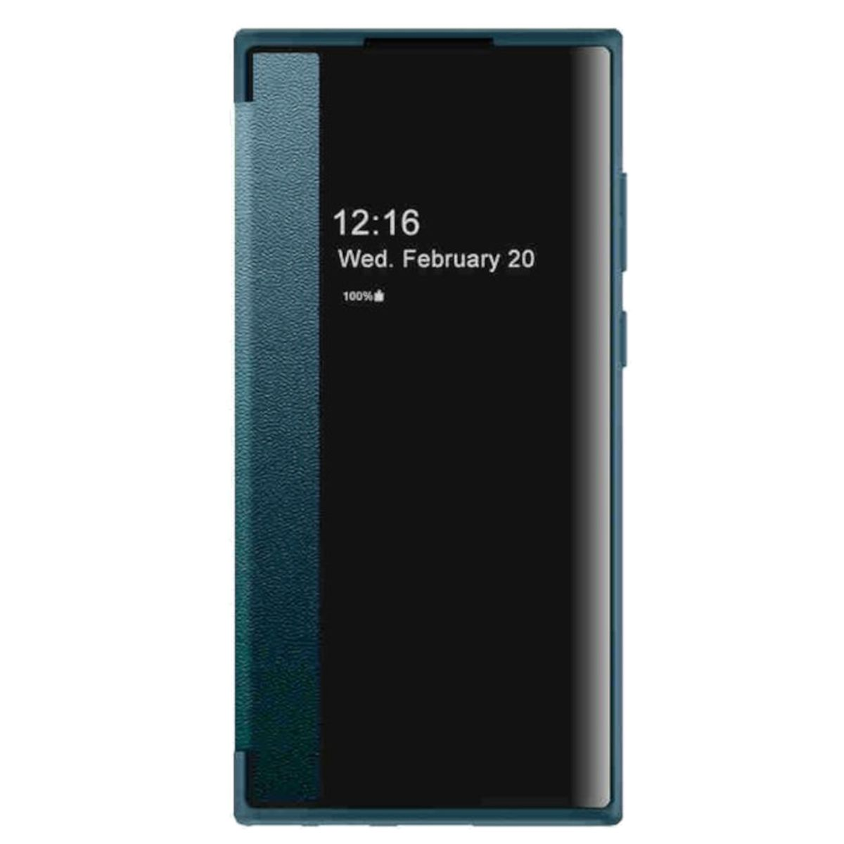 Samsung, UP Grün Mirror S23 Wake Hülle mit Funktion, Galaxy View WIGENTO Ultra Bookcover, 5G, Smart