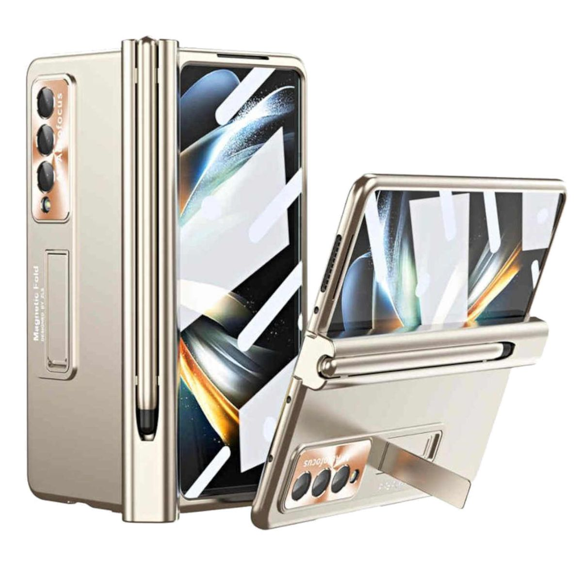 Z Gold Magnetisches Cover, Grad 360 Galaxy Fold3 Design WIGENTO Samsung, Cover, Full 5G,