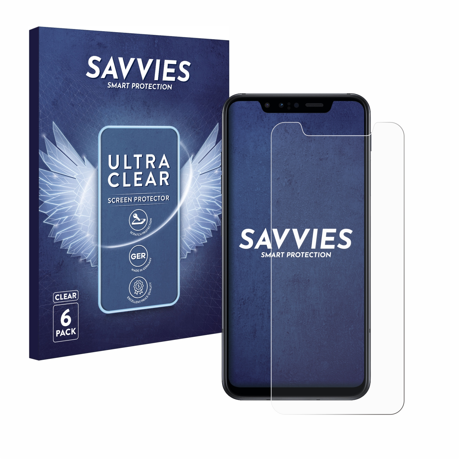 SAVVIES ThinQ) 6x klare Schutzfolie(für LG G8s