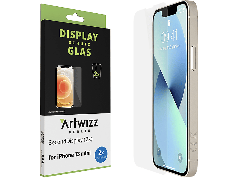 ARTWIZZ SecondDisplay (2er Pack) Displayschutz(für Apple iPhone 13 mini (5.4\'))