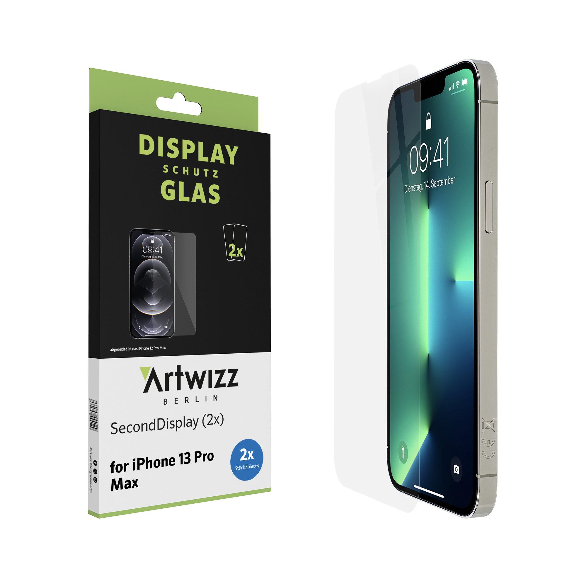 ARTWIZZ SecondDisplay (2er Pack) 13 Pro Apple Plus, iPhone 14 Max Displayschutz(für iPhone (6.7\'))