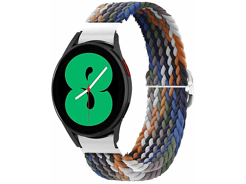 WIGENTO Nylon Design Sport Band, Samsung, / 46 6 45mm / Watch Classic 5 47 Weiß / / mm Watch Watch 4 / Galaxy Ersatzarmband, 44 Orange 40 mm 5 / 6 mm, Pro 4 43 / 42