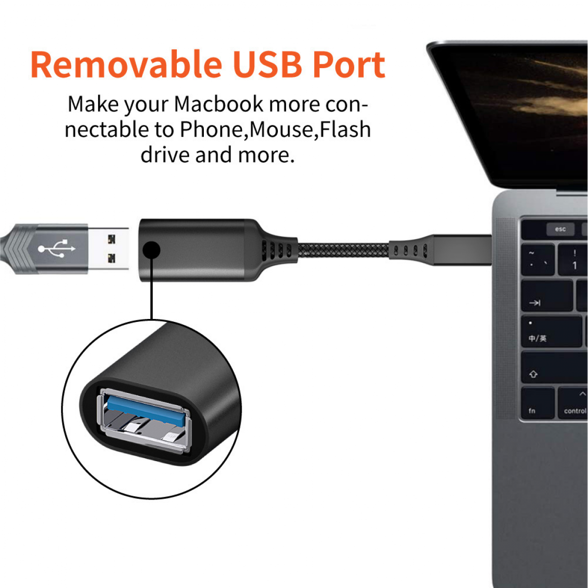 5 Adapterkabel Gbit/s INF USB-C-auf-USB-3.0-Adapterkabel