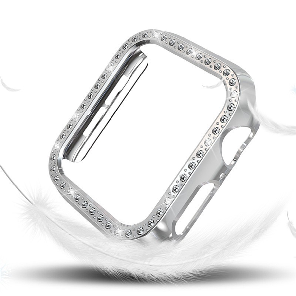 DIIDA Smartwatch-Schutzhülle, kratzfest, geschützt, Apple Watch 45mm, Apple, Schutzfolie, vollständig für 45mm, Silber 1-7