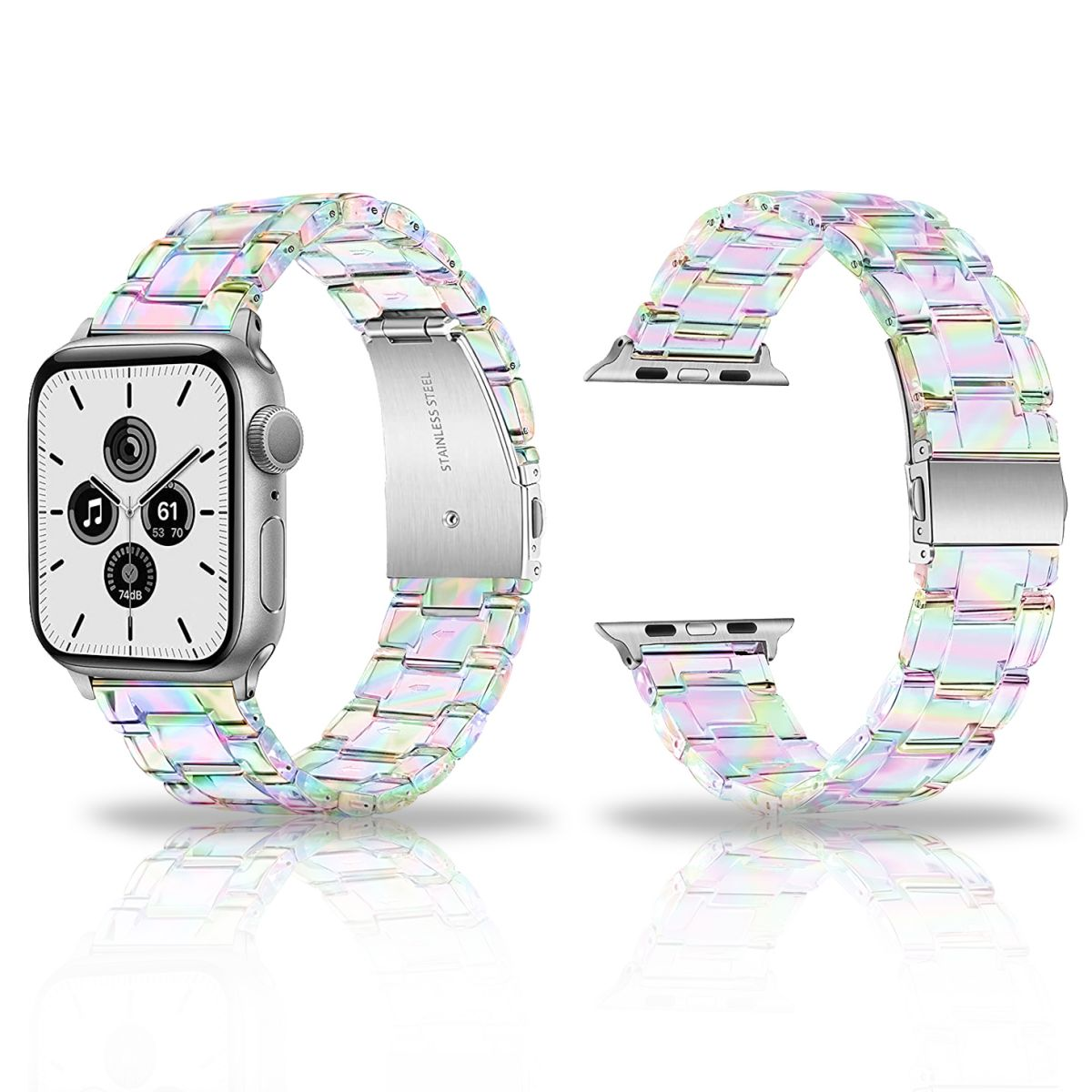 Samsung, Watch Galaxy Uhrenarmband,Transparenter für Riemen,Geeignet 22mm, Watch transparent DIIDA Ersatzarmband, bunt 22mm,