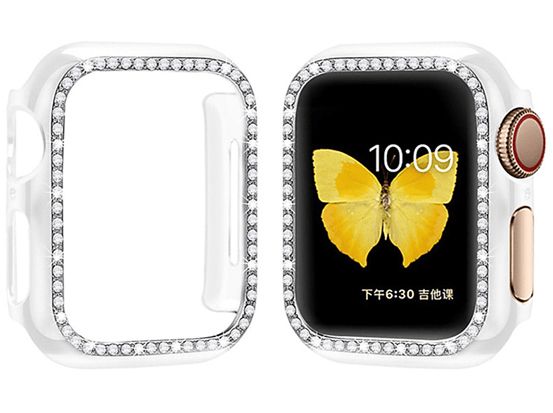 DIIDA Klarsichthülle für Apple Watch 1-7, kratzfest, 44mm, Schutzfolie, Apple, 44mm, durchsichtig