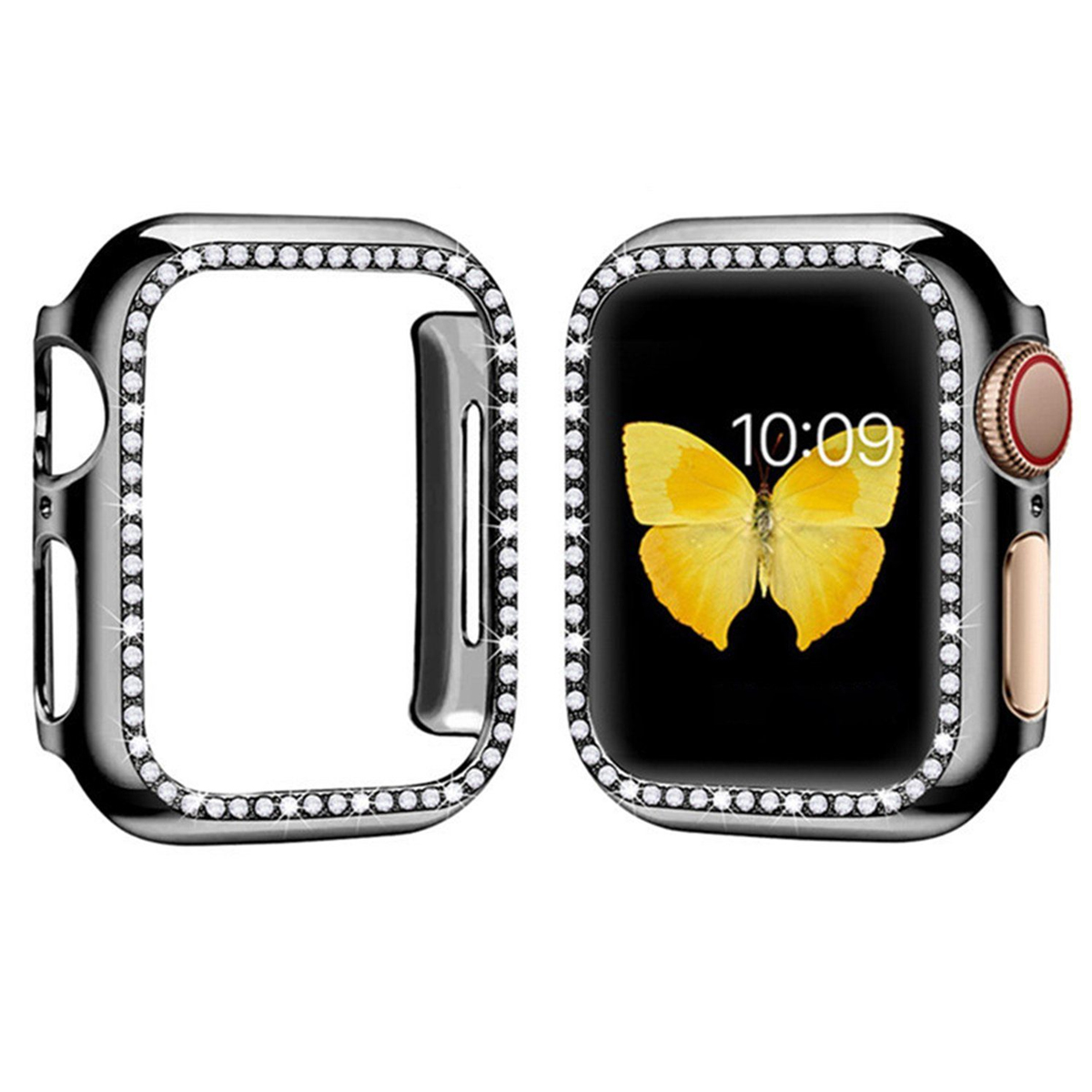 DIIDA kratzfest, geschützt, Smartwatch-Schutzhülle, 45mm, 45mm, vollständig Schutzfolie, schwarz Apple,