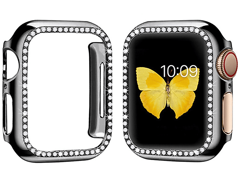 DIIDA Smartwatch-Schutzhülle, schwarz 45mm, Apple, geschützt, vollständig 45mm, Schutzfolie, kratzfest