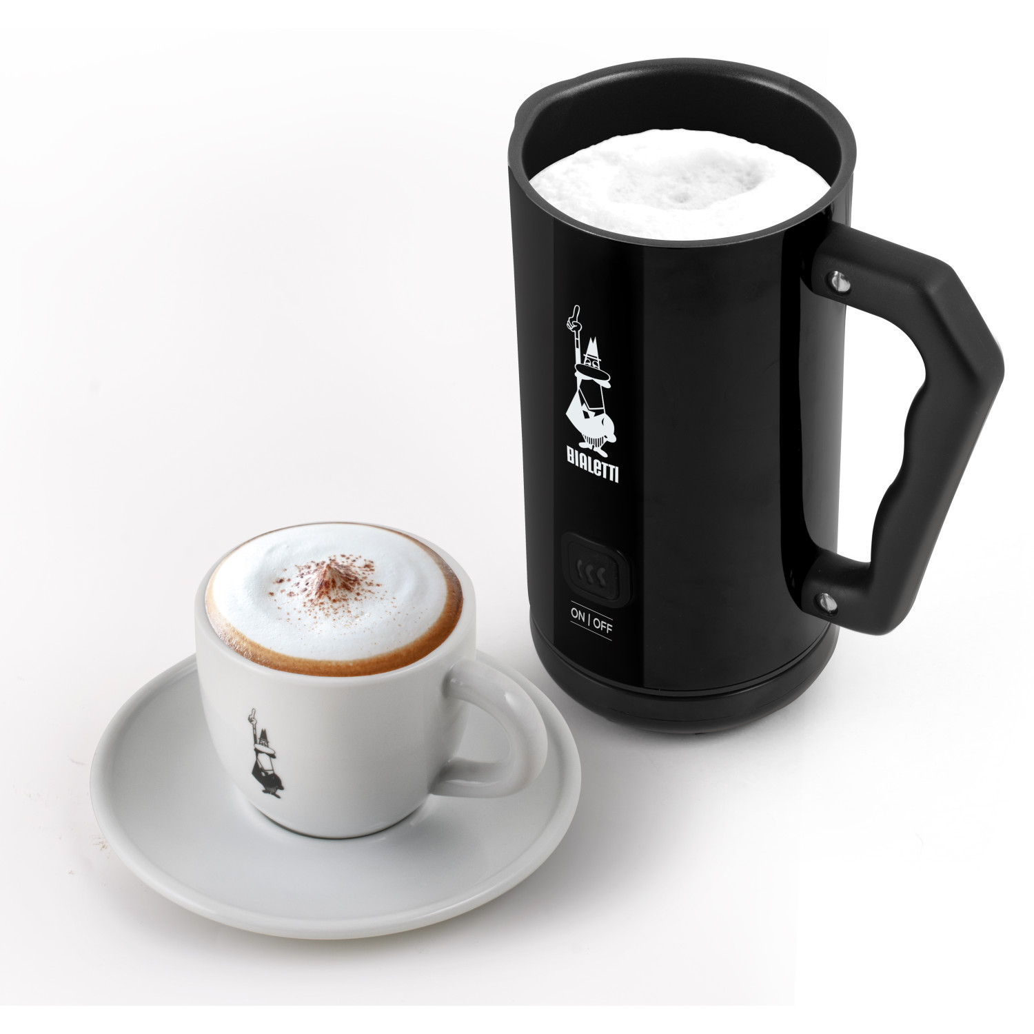 MK02 Espressokocher Schwarz Milk BIALETTI Frother Elettric