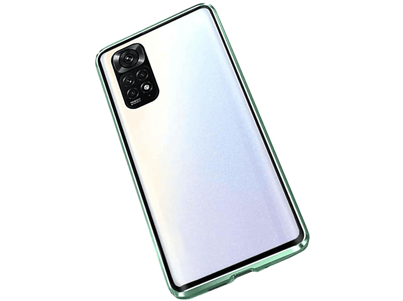 Glas Metall Grad Xiaomi, Beidseitiger Grün 11 Redmi Full Magnet Cover, 360 5G, WIGENTO Hülle, Note Pro