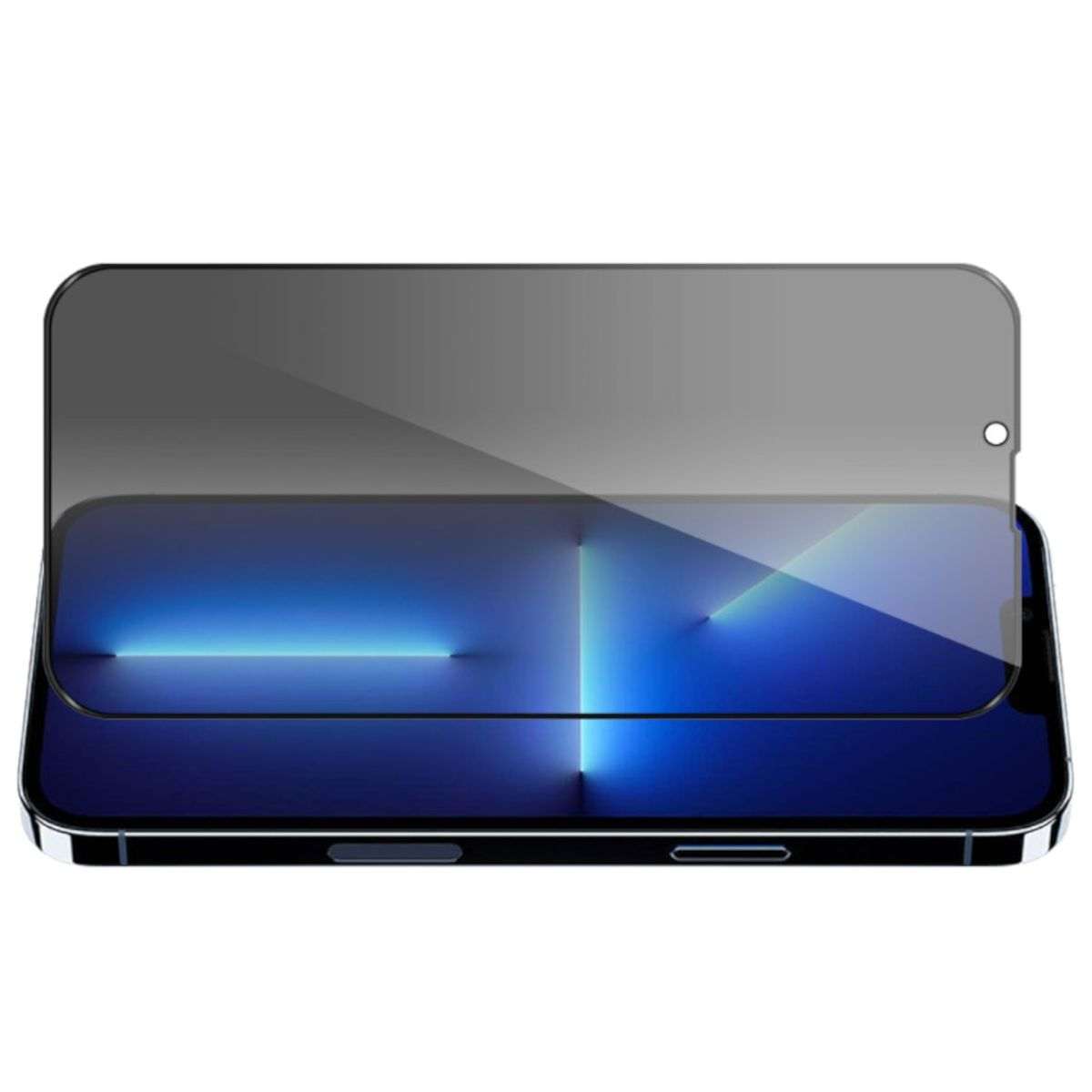 Display Privacy 14 Panzer WIGENTO Apple 1x Full Folie H9 iPhone Schutzglas(für Pro)