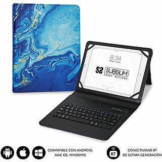 Funda con teclado  - SUBBLIM Para hasta 11", Azul