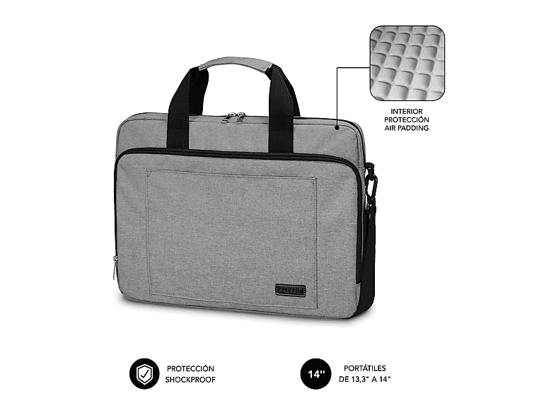 Funda Para Portátil SUBBLIM 13-14" - Rosa (Antigolpes)