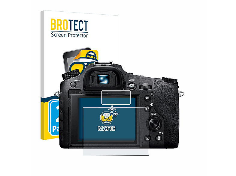 BROTECT 2x matte Schutzfolie(für Sony Cyber-Shot DSC-RX10 IV) | Kamera Schutzfolie
