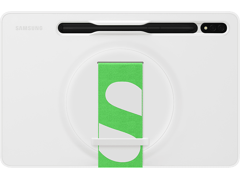 SAMSUNG Galaxy Tab S8 Hülle - -Gurtabdeckung - Weiß Tablethülle Backcover für Samsung Polycarbonaat, Stof, Weiß
