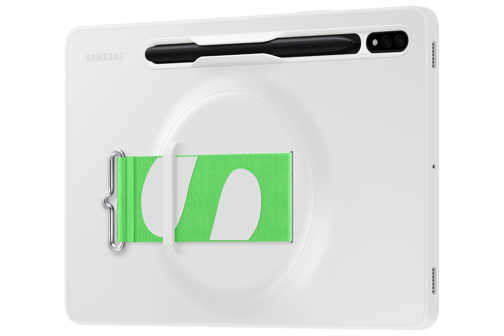SAMSUNG Galaxy Tab S8 Hülle Weiß - für Samsung Weiß Polycarbonaat, Stof, -Gurtabdeckung Backcover Tablethülle 