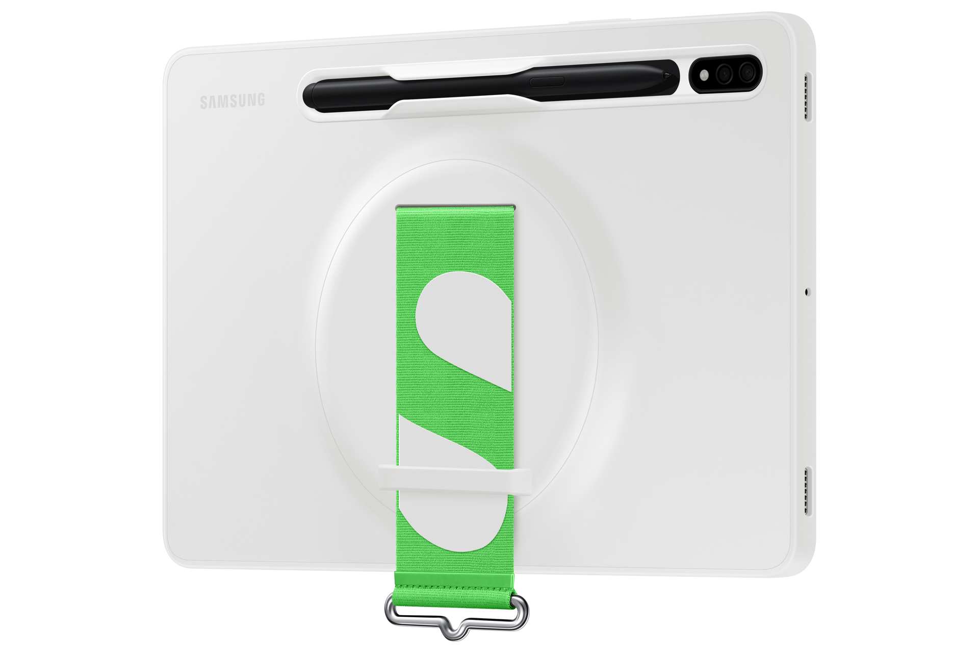 Stof, Tablethülle Samsung - SAMSUNG - -Gurtabdeckung Weiß für Tab Galaxy Weiß Polycarbonaat, Backcover S8 Hülle