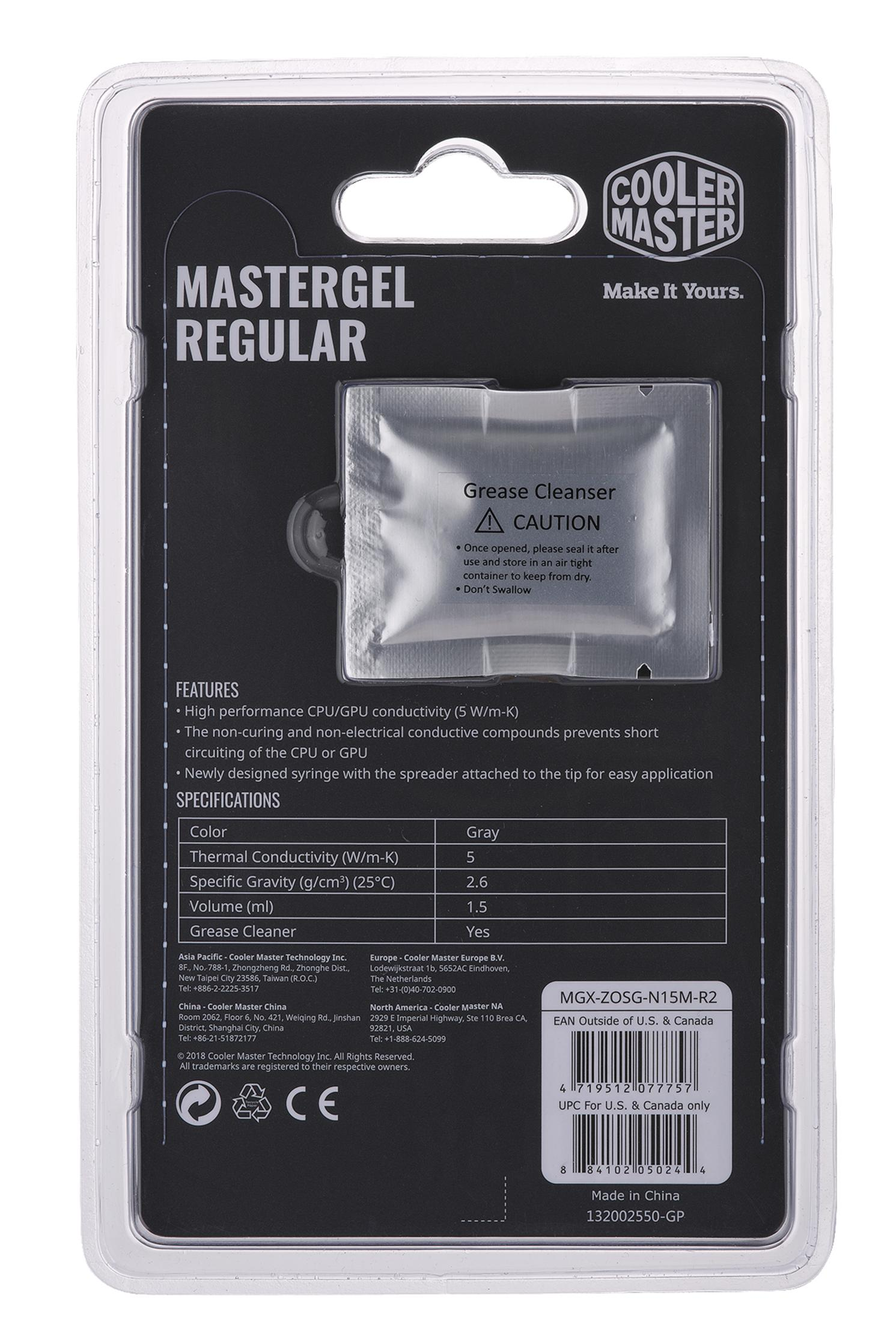 COOLER REGULAR, MGX-ZOSG-N15M-R2 MASTERGEL MASTER Wärmeleitpaste