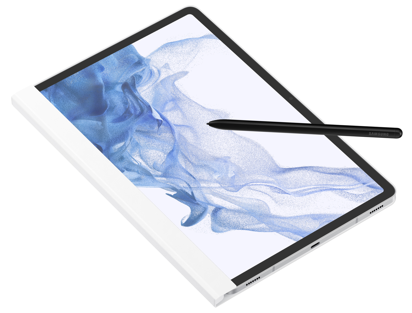 SAMSUNG Galaxy Tab S8 - Tablethülle Polycarbonaat, Weiß Weiß Cover Notiz Backcover für Fall Samsung Ansicht 