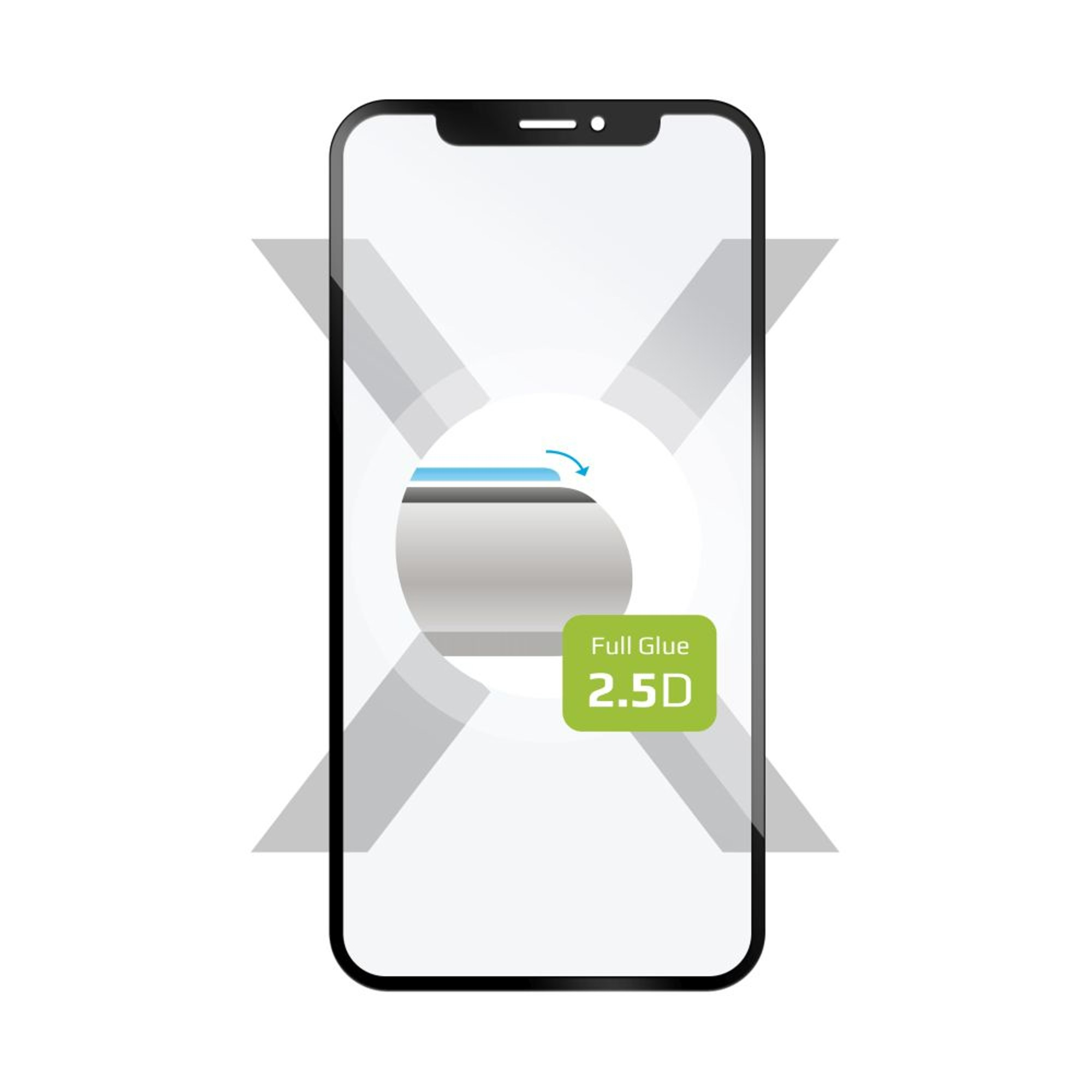 Telefono con protezione schermo applicata.