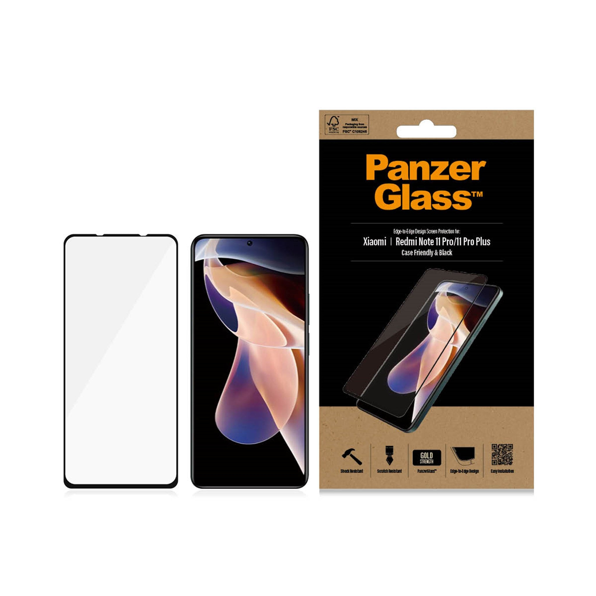 Plus) Pro Redmi Note Pro | PANZERGLASS Displayschutz Note Xiaomi Smartphone(für Redmi 11 11