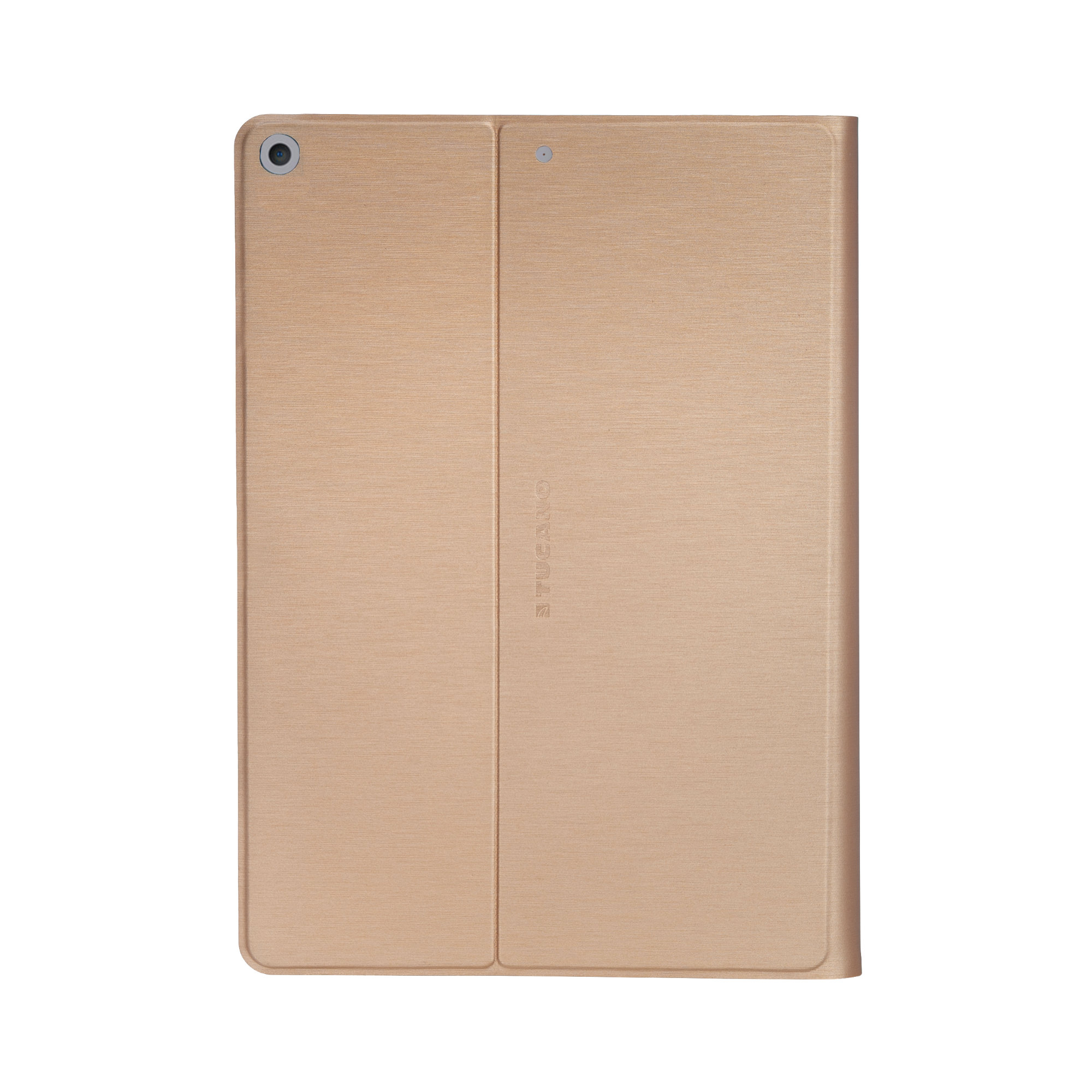 TUCANO IPD102MT-GL Tablethülle Bookcover Metal-Brush Apple für Kunststoff mit Gold Design, Rosé
