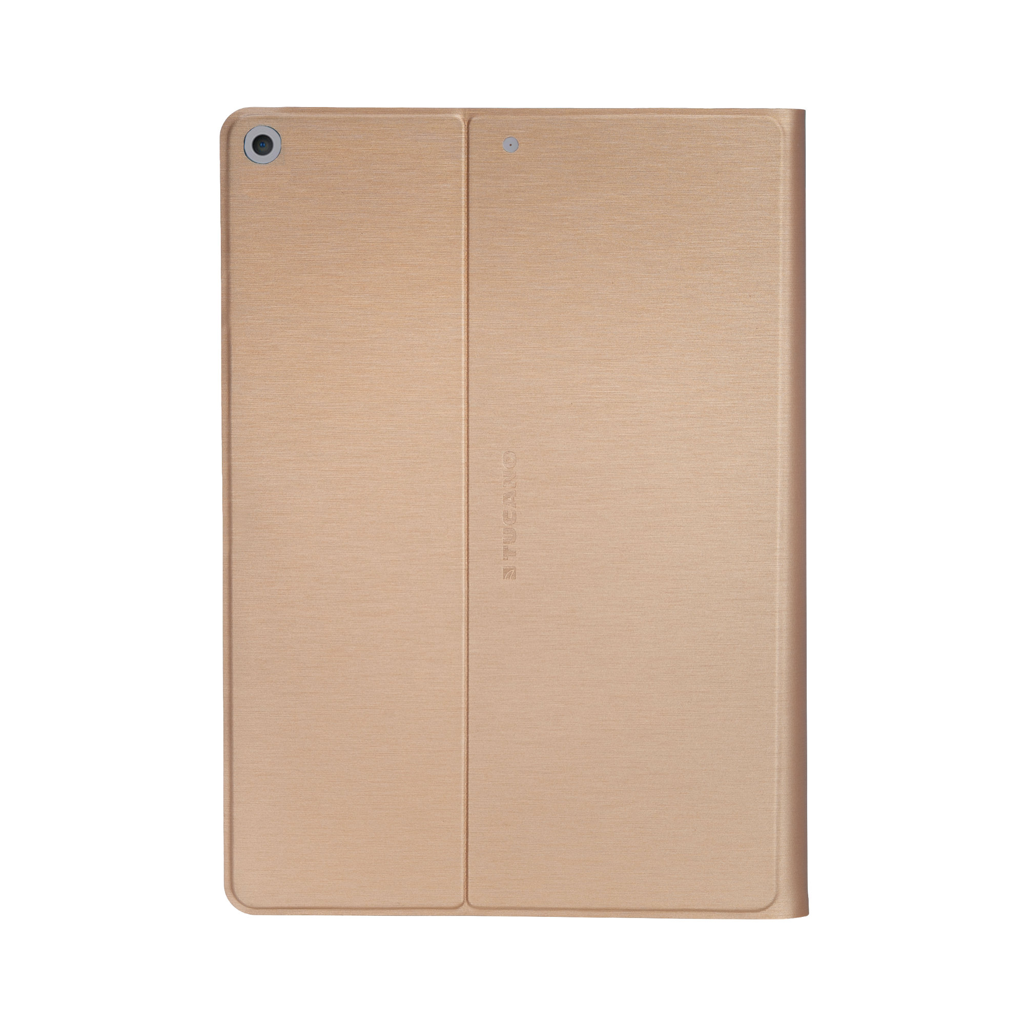 mit Design, Apple TUCANO Kunststoff Tablethülle IPD102MT-GL Metal-Brush für Gold Rosé Bookcover