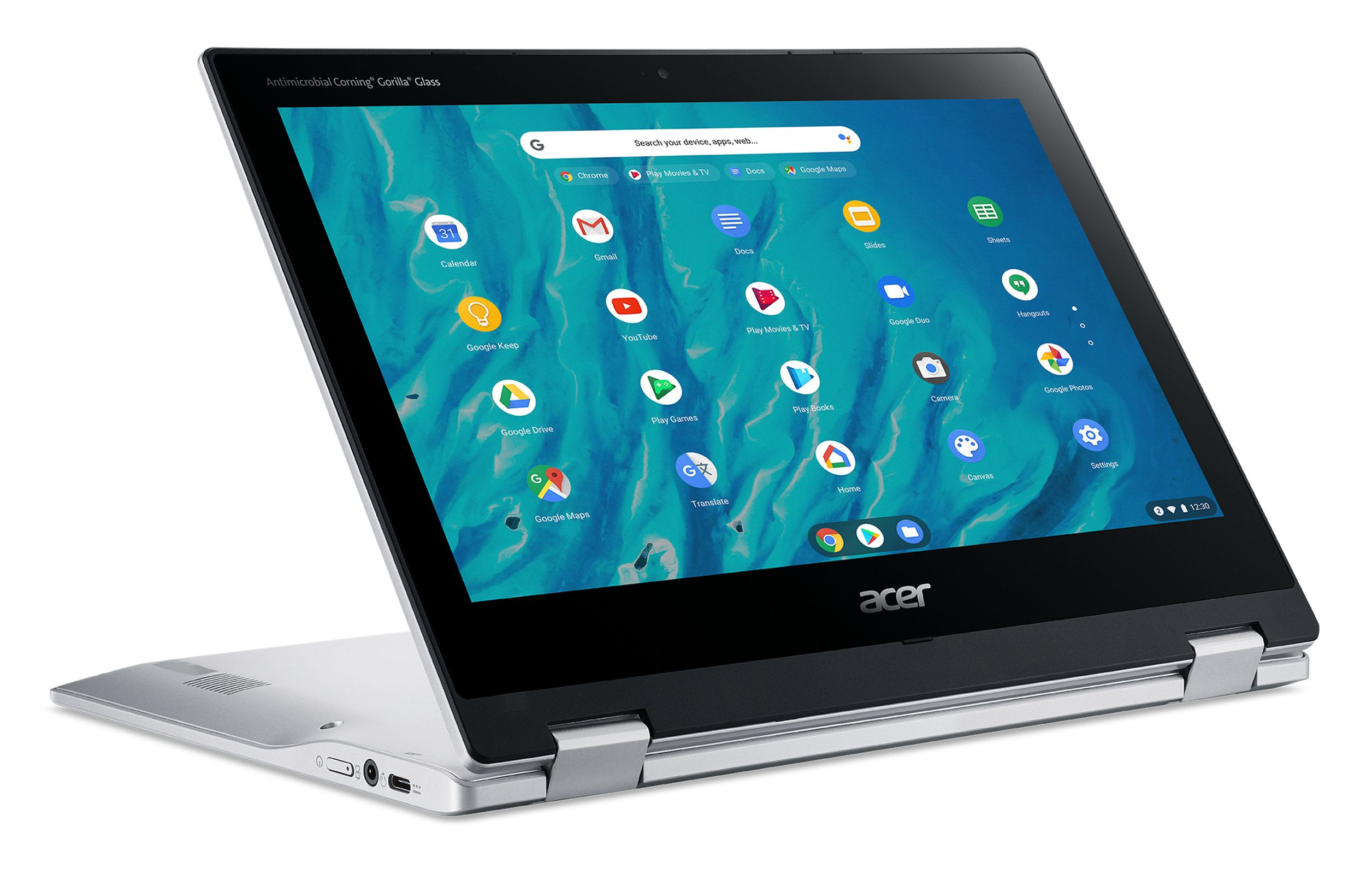 mit CP311-3H-K7MM 311 ACER GPU, 4 64 eMMC, MP3 GB Mali-G72 CB MediaTek SPIN Zoll MT8183/4GB/64G, Touchscreen, RAM, - Display Prozessor, 11,6 GB Chromebook Silber