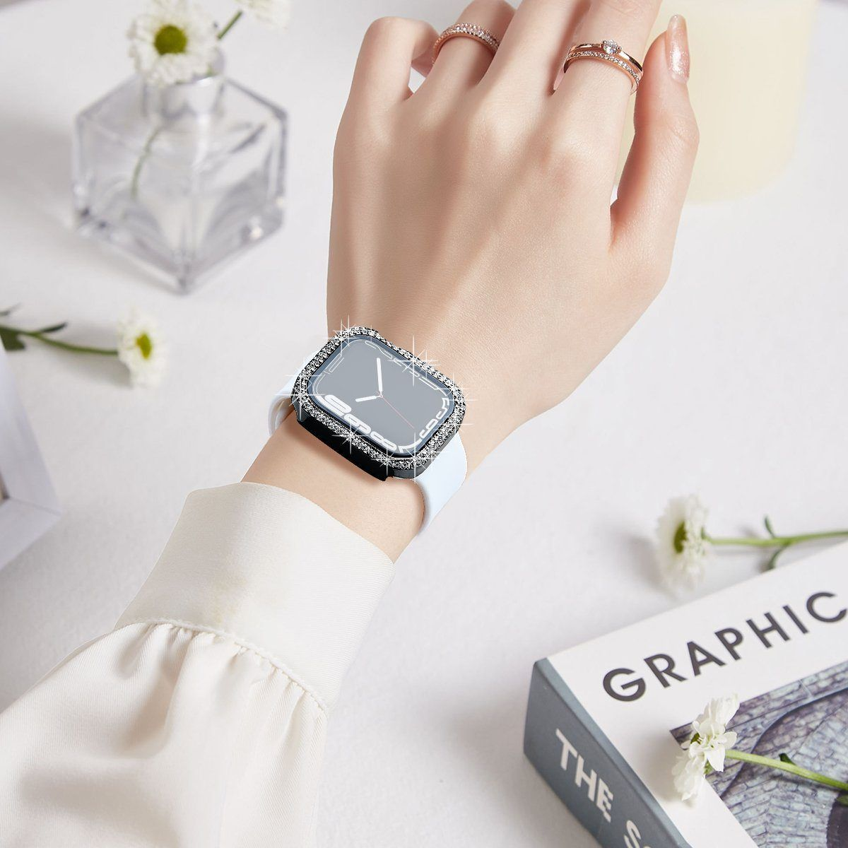 DIIDA Watch Case watch 8/7/6/5/4/SE Serie Apple 44MM) Smartwatch-Hülle Uhrengehäuse(für Apple 44mm,für Apple