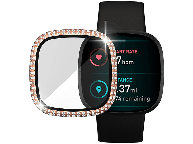 3x Schutzfolie Für Fitbit Versa 4 & Sense 2 - Vollschutz Hülle Hard PC