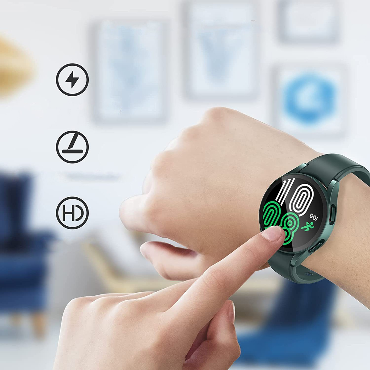 DIIDA Smartwatch-Hülle Schutzhülle für Schutzhülle watch Fitbit für Galaxy 44mm) 4,44mm Samsung galaxy Watch4 Fitbit Uhrengehäuse(für