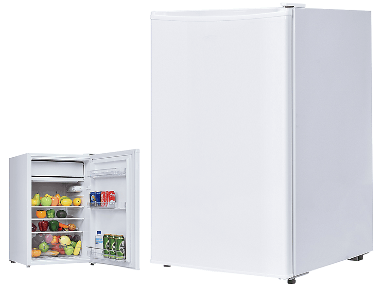 123 Kühlschrank COSTWAY hoch, 83 Weiß) cm L (F,