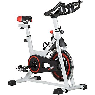 Bicicleta de Spinning - HOMCOM pantalla LCD, manillar ajustable, volante de inercia 8kg, 103x53x114 cm