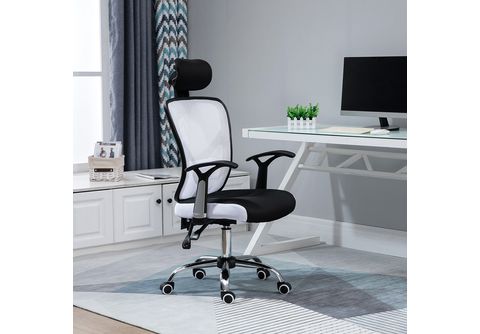 Silla de oficina ergonómica, silla de malla reclinable, silla de escritorio  para computadora, silla giratoria con reposabrazos acolchados, soporte