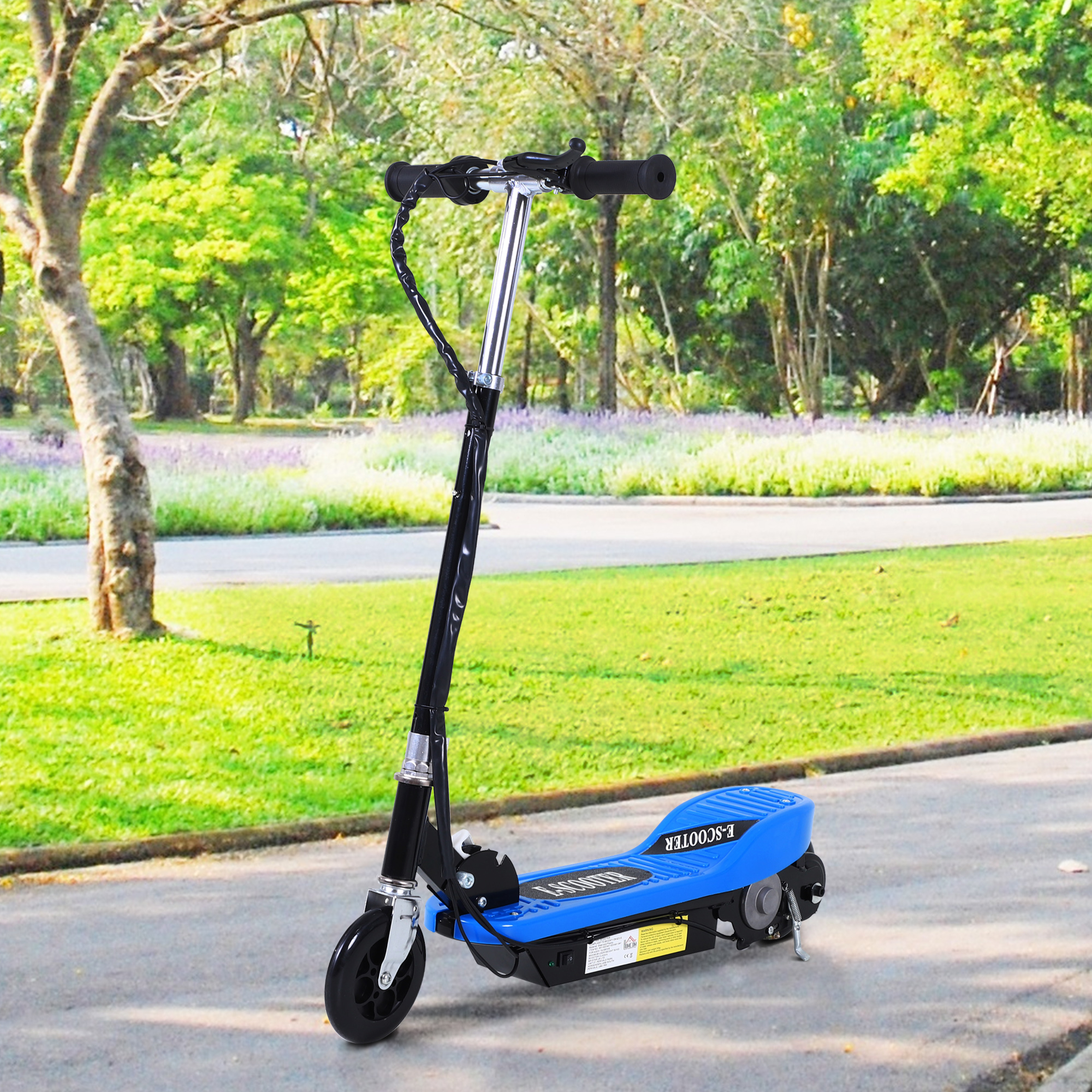 Patinete eléctrico HOMCOM Patinete Eléctrico para Niños, plegable, +7  años, 10km/h, manillar ajustable, frenos, carga 50kg