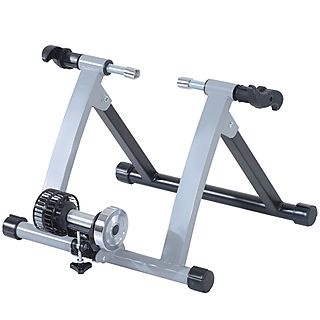 Rodillo de entrenamiento - HOMCOM Rodillo Entrenamiento Bicicleta, acero, max 135kg, 26-28 pulgadas, 54.5x47.2x39.1 cm