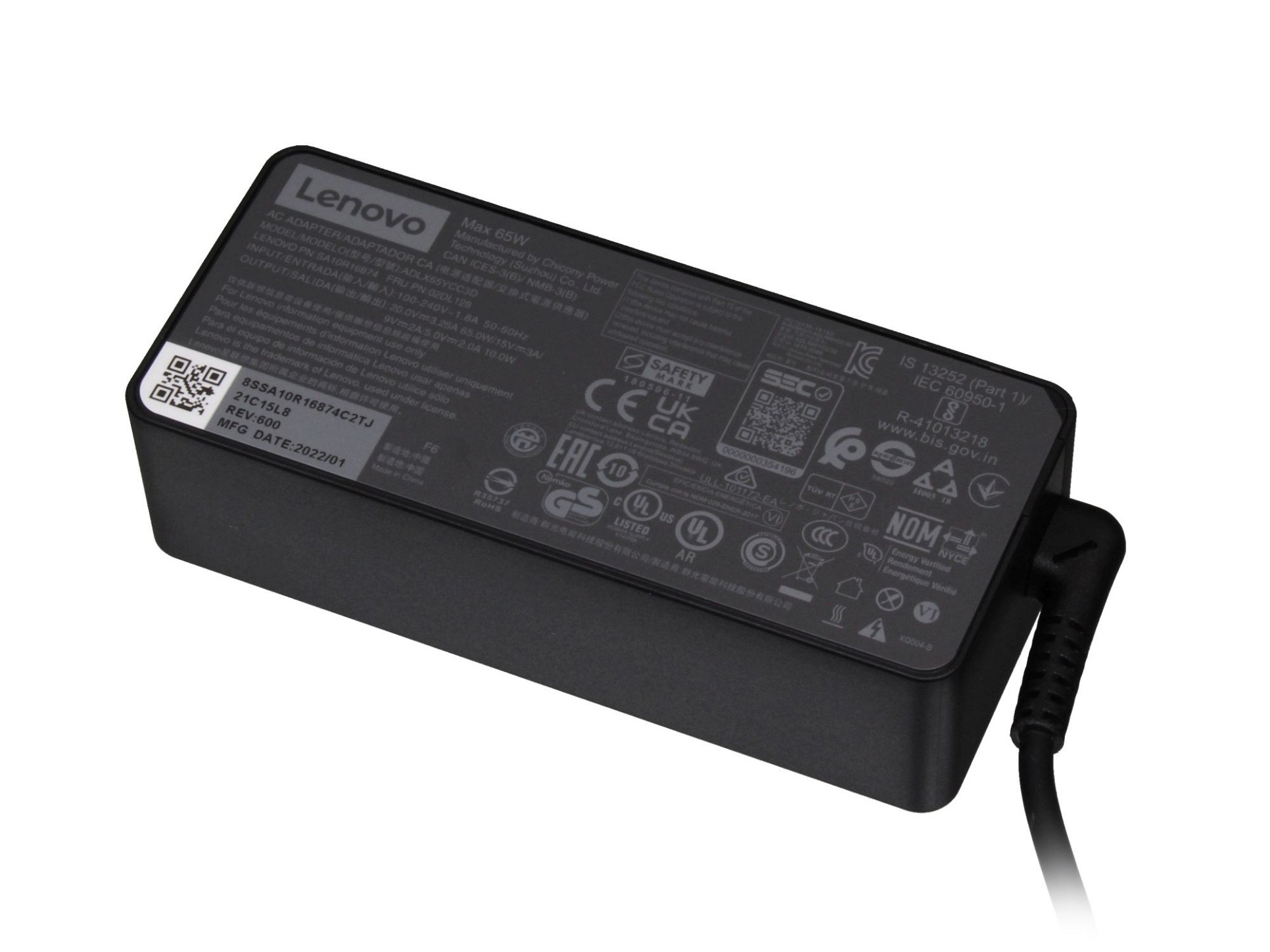 LENOVO ADLX65YLC3D Original USB-C 65 Watt Netzteil