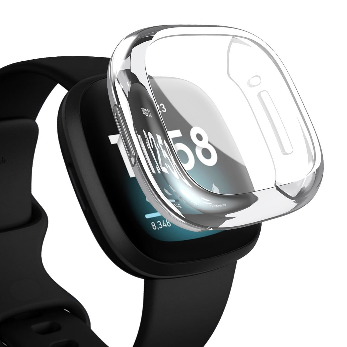 DIIDA Smartwatch-Hülle versa 3, Smartwatch Fitbit Fitbit versa versa Fitbit Smartwatch-Hülle,Hard PC-Gehäuse,für 3, Schutzfolien, transparent 3 /sense, Fitbit