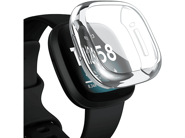 DIIDA Smartwatch-Hülle Fitbit Smartwatch-Hülle,Hard PC-Gehäuse,für Fitbit versa 3 /sense, Smartwatch Schutzfolien, Fitbit versa 3, Fitbit versa 3, transparent
