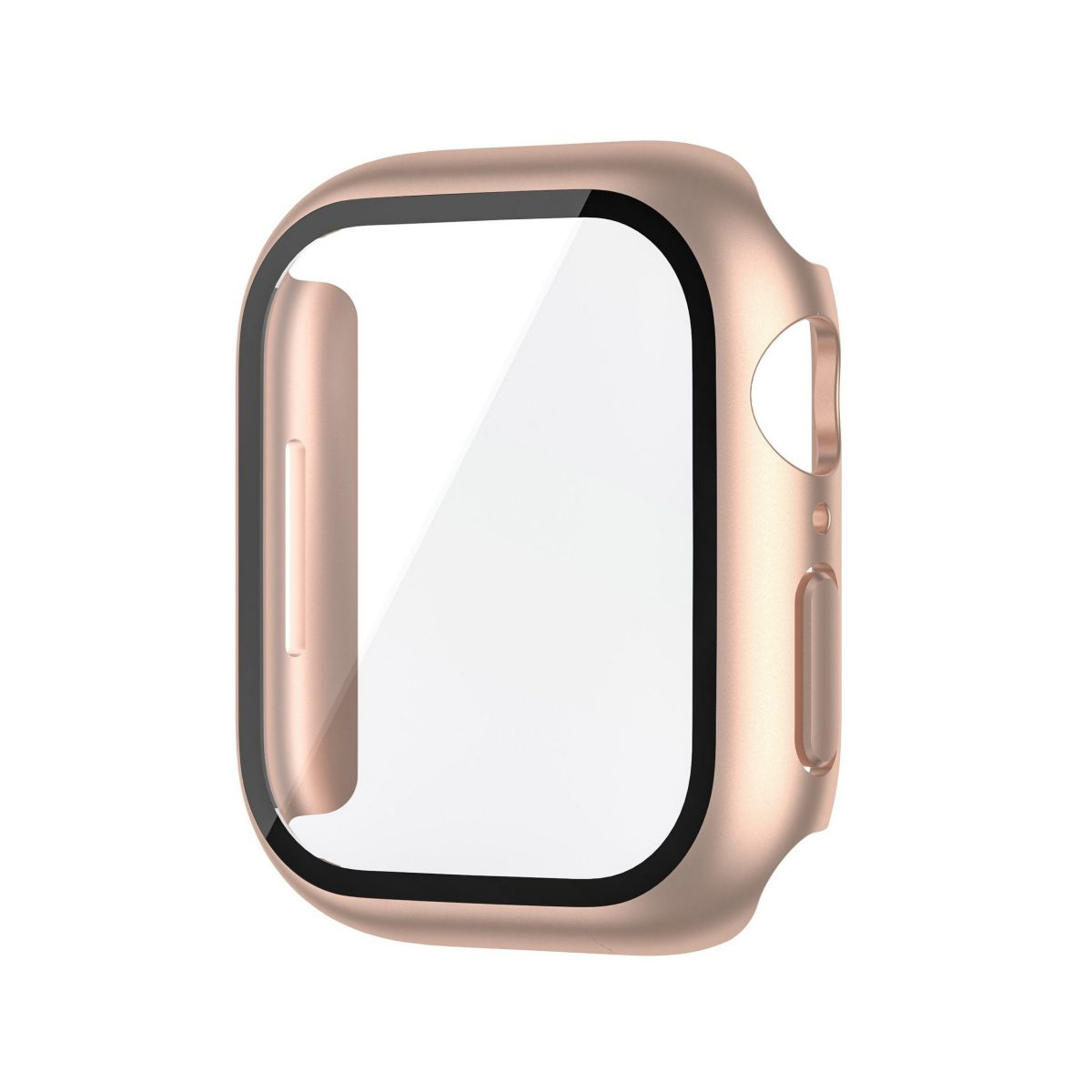 DIIDA Smartwatch-Hülle Gehäuse, für Apple, 7/6/5/4/SE, 44MM, 44MM, Schutzfolien, Watch Smartwatch Serie watch Roségold Apple Apple