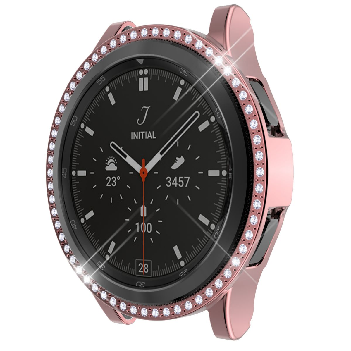 DIIDA Smartwatch-Hülle Gehäuse,für Watch4 Schutzfolien, galaxy Galaxy 46MM, Samsung, Classic Smartwatch classic,46MM,PC,Diamant, 4 watch Rosa