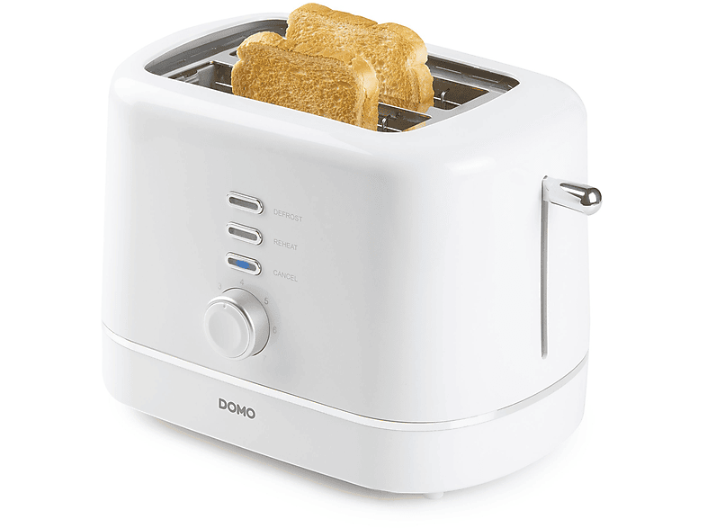 DO964T Schlitze: Weiß DOMO (850 2) Toaster Watt,