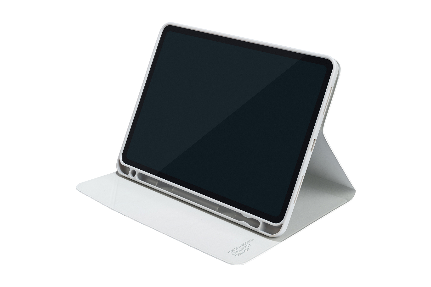 Apple für Hülle Kunststoff, Tablet Flip Cover TUCANO Metal Silber