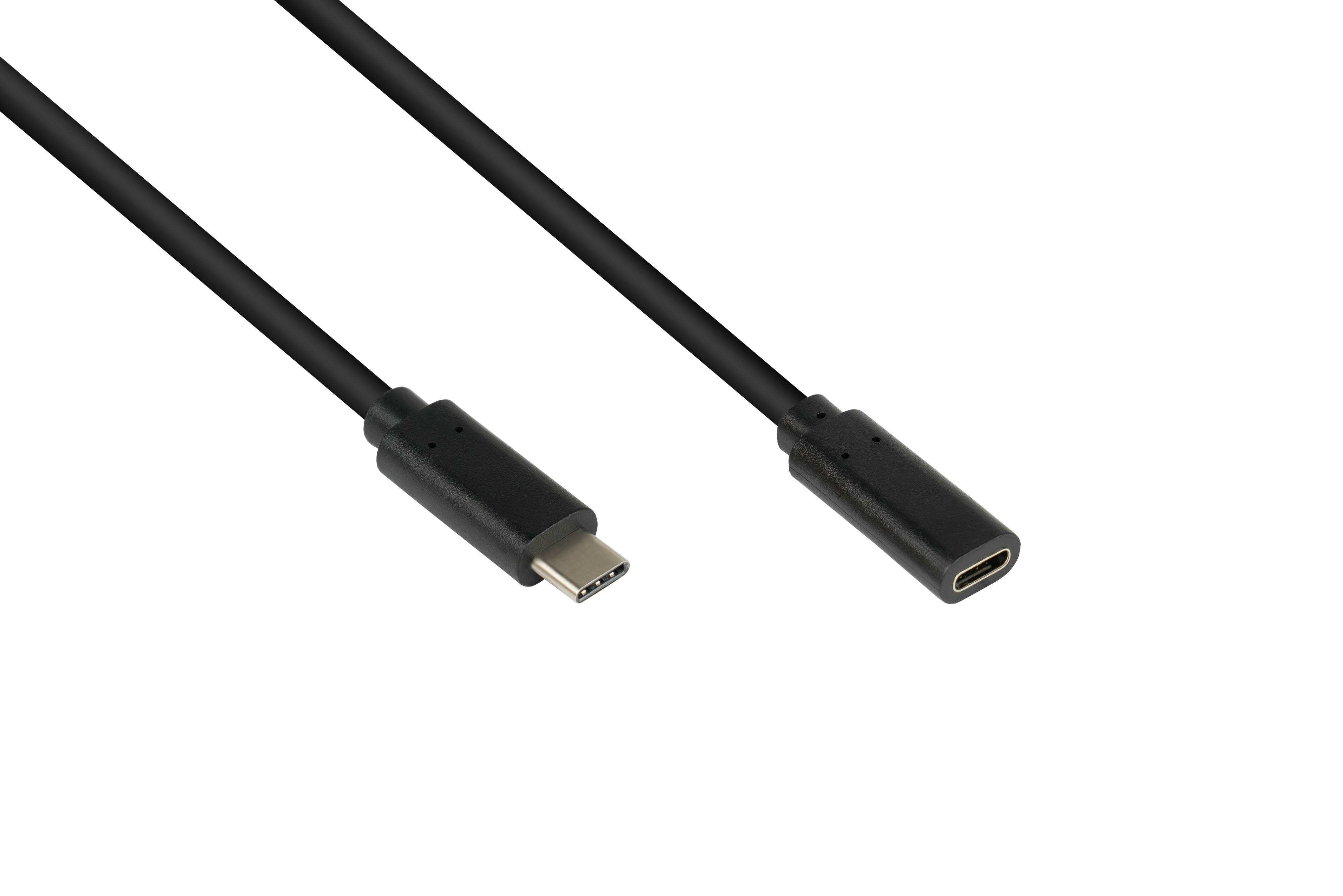 Cavo da USB-C a USB-C nero. Il cavo ha un connettore nero a ciascuna estremità.