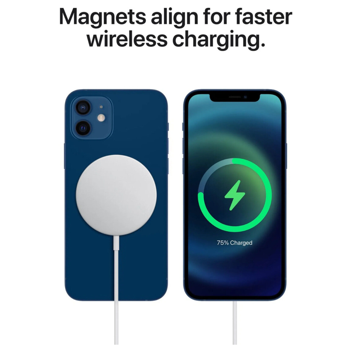 Apple, iPhone 12-15 Handy Magnetisch Weiß AirPod Ladegerät FIRELIA Induktion MagSafe Für Ladegerät Kabellos Wireless