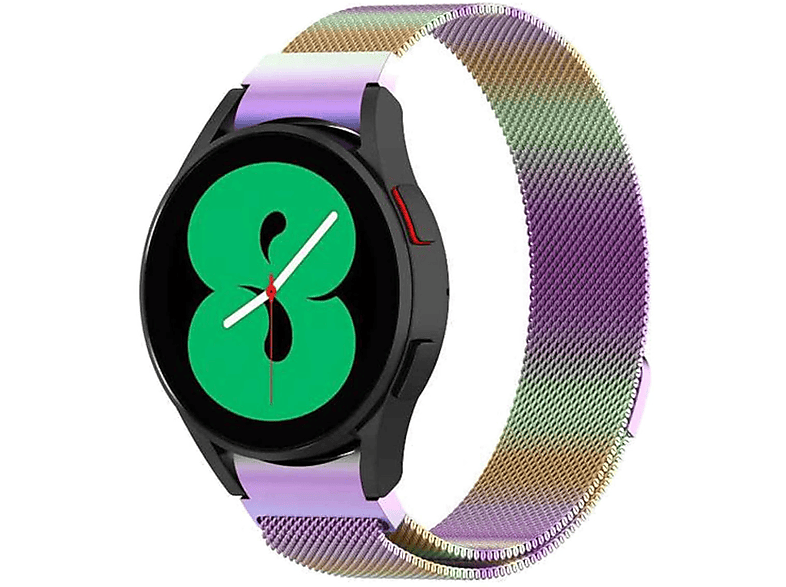 Stoff 46 Galaxy Watch 43 Sport WIGENTO / / Band, 4 / / 44 45mm / Watch 4 6 Watch 40 mm, Ersatzarmband, Design 5 Mehrfarbig Samsung, mm Gewebter 5 6 Pro mm 47 / 42 Classic